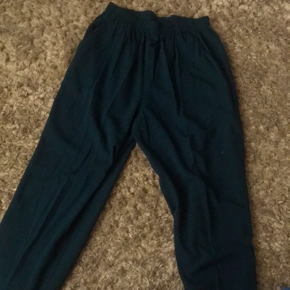 Dark green slacks